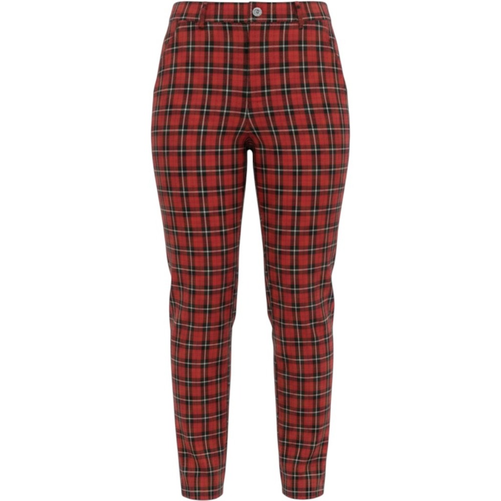 Jones New York Sport Red Plaid Trousers Womens 20W Tall Stretch Tartan Pants